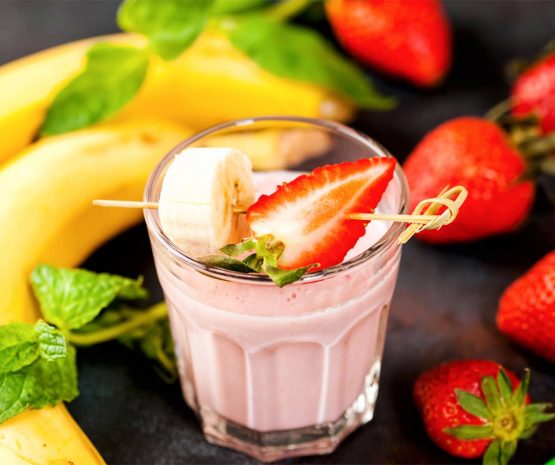 Batido de Frambuesa y Guineo