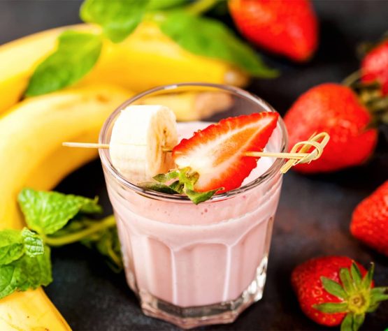 Batido de Frambuesa y Guineo