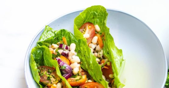 Wraps de Lechuga y Frijoles