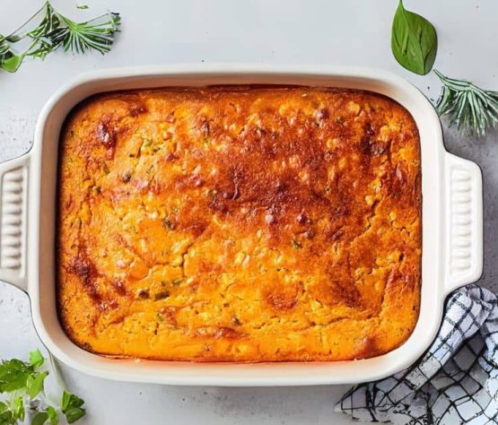 Pan de maíz con cheddar horneado