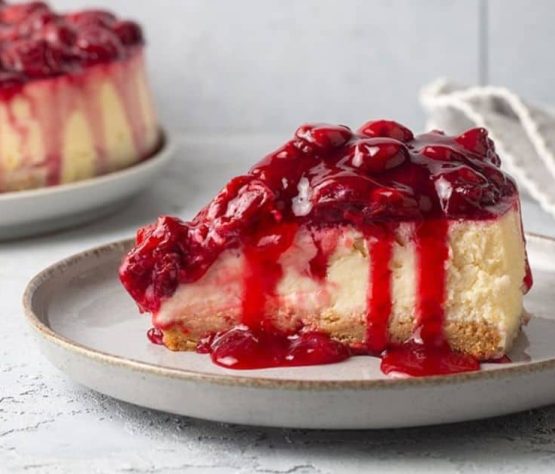 Tarta de Queso y Cerezas