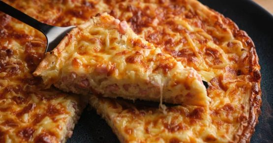 Overnight bacon cheese strata