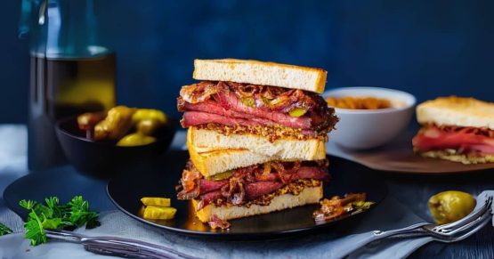 Receta de sándwich de pastrami
