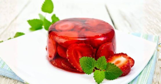 Gelatina con frutas